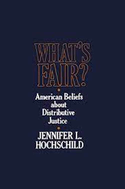 Book cover of What's Fair: American Beliefs About Distributive Justice