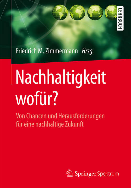Book cover of Nachhaltigkeit wofür?