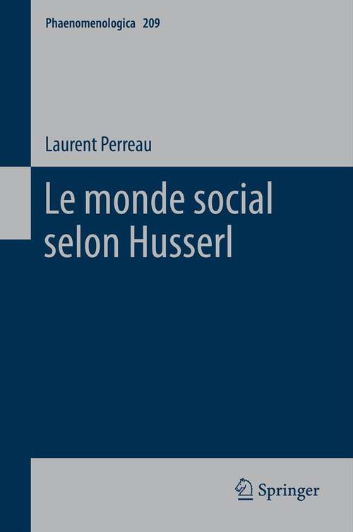 Le monde social selon Husserl