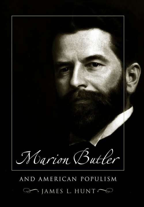 Book cover of Marion Butler and American Populism