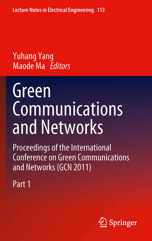 Book cover of Green Communications and Networks