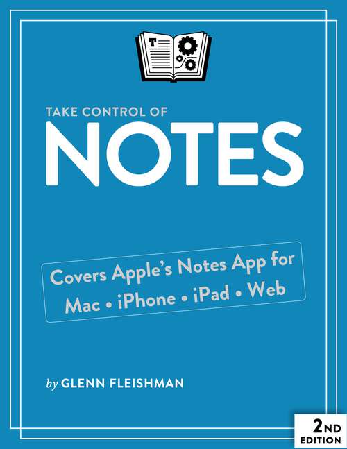 Book cover of Take Control of Notes