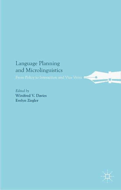 Book cover of Language Planning and Microlinguistics