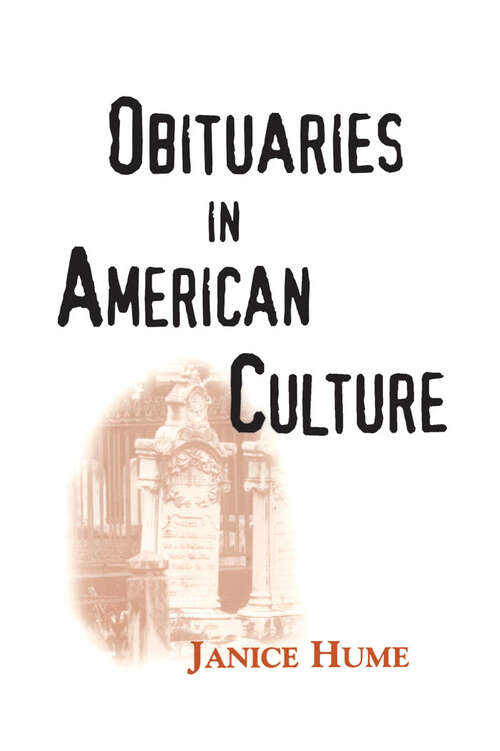 Book cover of Obituaries in American Culture (EPUB Single)