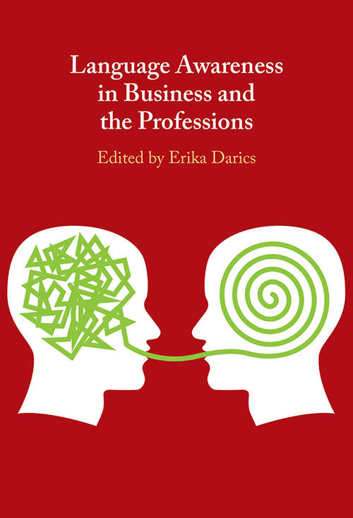 Book cover of Language Awareness in Business and the Professions
