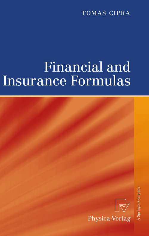 Book cover of Financial and Insurance Formulas