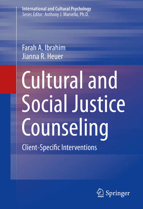 Book cover of Cultural and Social Justice Counseling