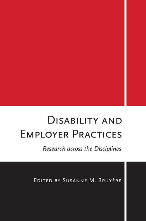 Book cover of Disability and Employer Practices: Research across the Disciplines