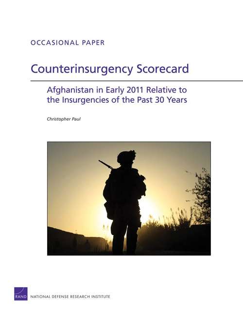 Counterinsurgency Scorecard: Afghanistan In Early 2011 Relative to the Insurgencies of the Past 30 Years