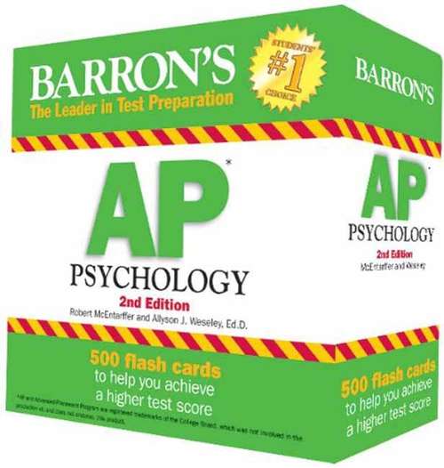 Book cover of Barron's AP Psychology Flash Cards