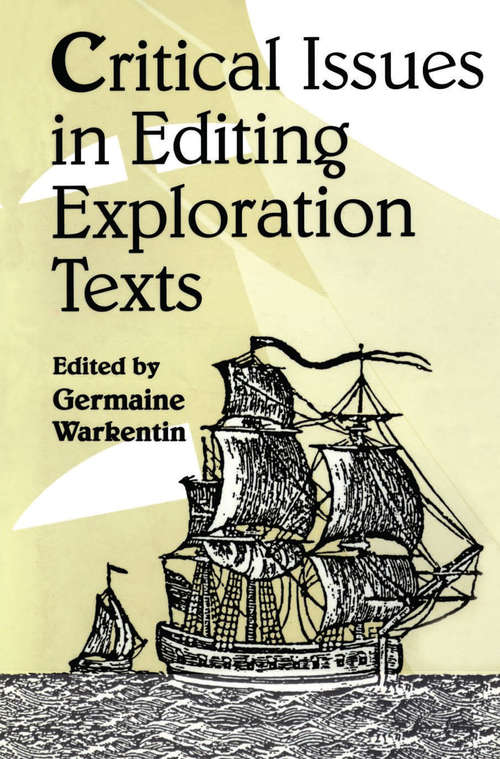 Book cover of Critical Issues Editing Exploration Text