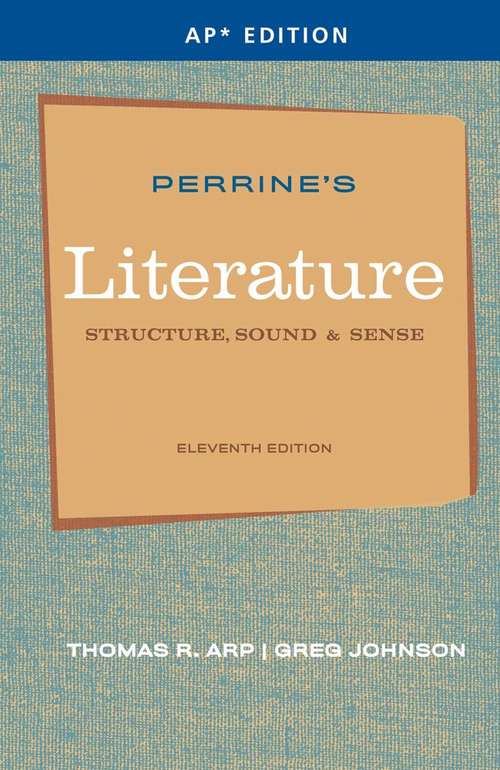 Book cover of Perrine's Literature: Structure, Sounds And Sense