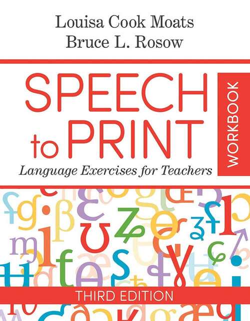 Book cover of Speech to Print Workbook: Language Exercises For Teachers (Third Edition)