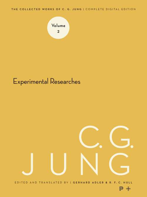 Book cover of Collected Works of C.G. Jung, Volume 2: Experimental Researches