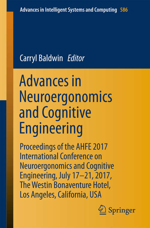 Book cover of Advances in Neuroergonomics and Cognitive Engineering