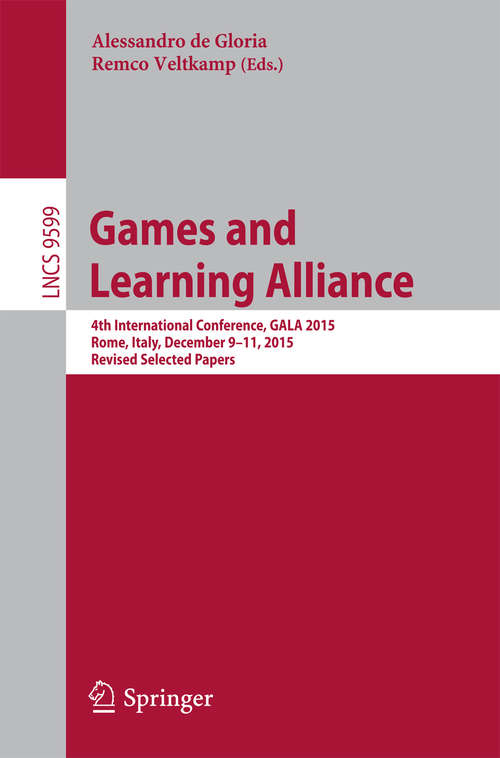 Book cover of Games and Learning Alliance