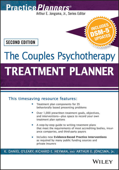 The Couples Psychotherapy Treatment Planner, with DSM-5 Updates (PracticePlanners)