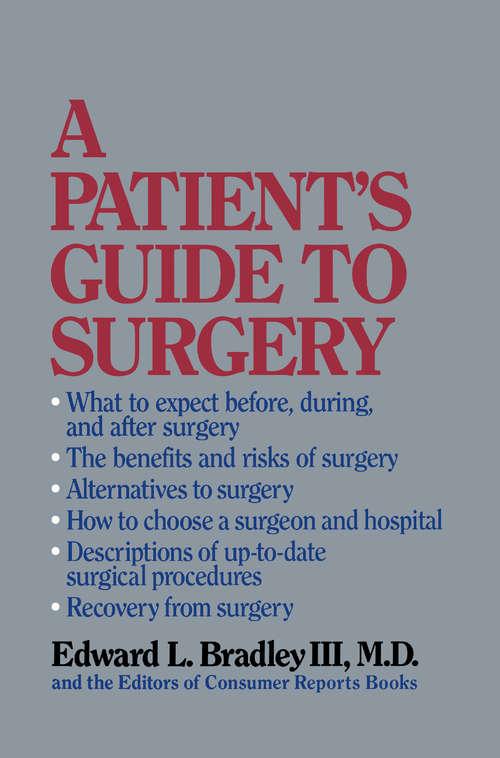 Book cover of A Patient's Guide to Surgery