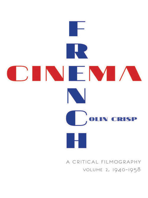 Book cover of French Cinema—A Critical Filmography