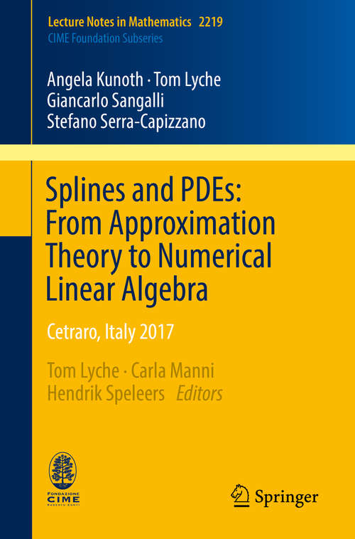 Splines and PDEs: Cetraro, Italy 2017 (Lecture Notes in Mathematics #2219)