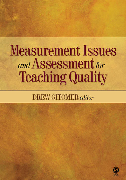 Book cover of Measurement Issues and Assessment for Teaching Quality