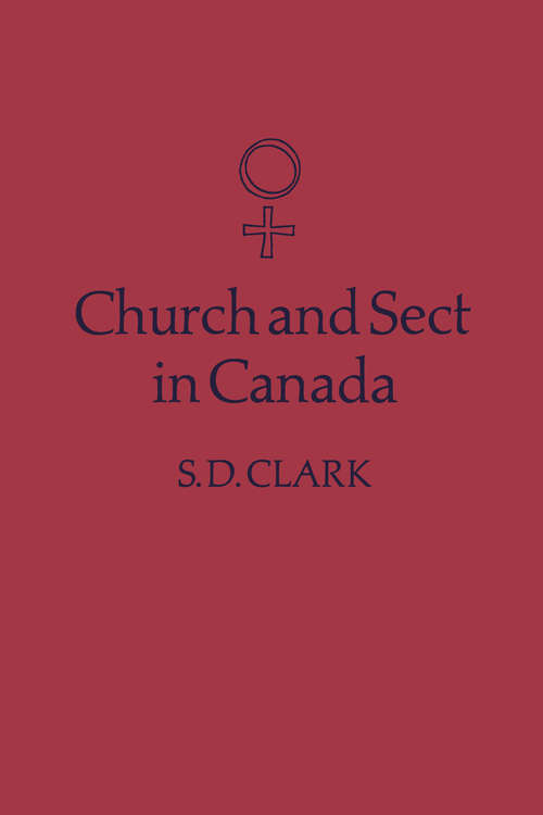 Book cover of Church and Sect in Canada: Third Edition
