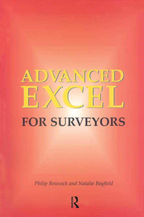 Book cover of Advanced Excel for Surveyors