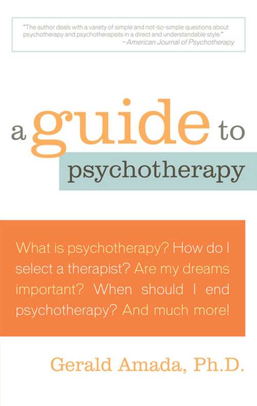 Book cover of A Guide to Psychotherapy
