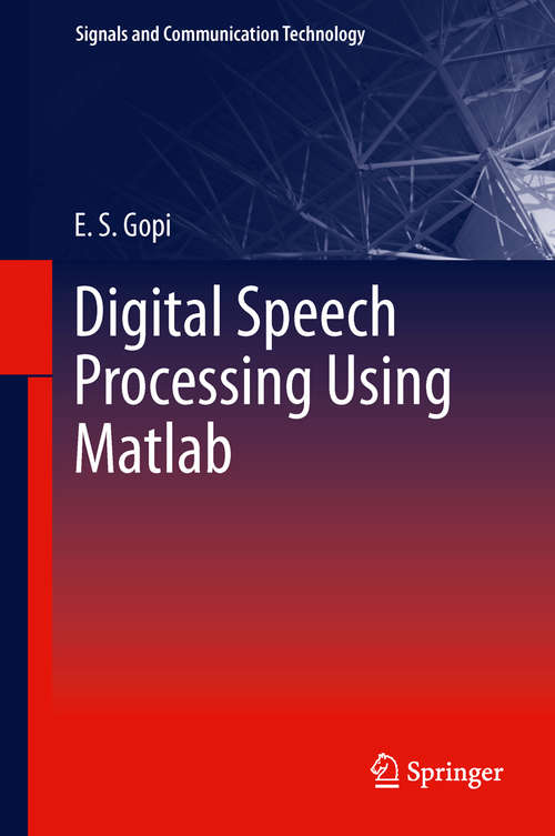Book cover of Digital Speech Processing Using Matlab