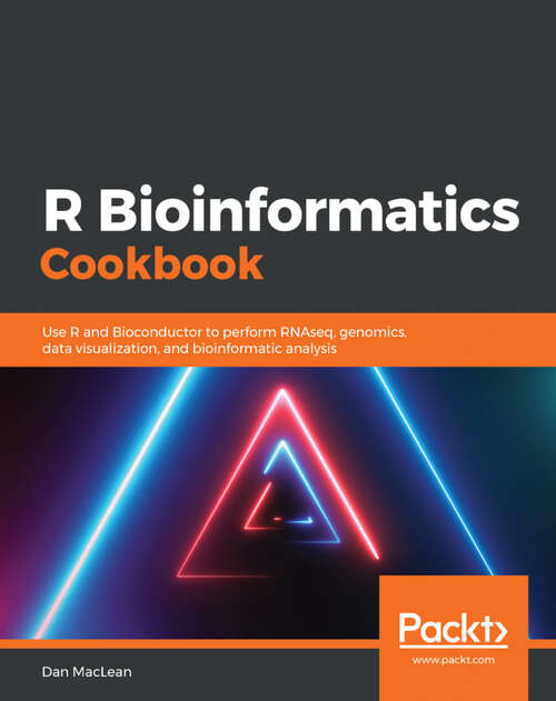 Book cover of R Bioinformatics Cookbook: Use R and Bioconductor to perform RNAseq, genomics, data visualization, and bioinformatic analysis