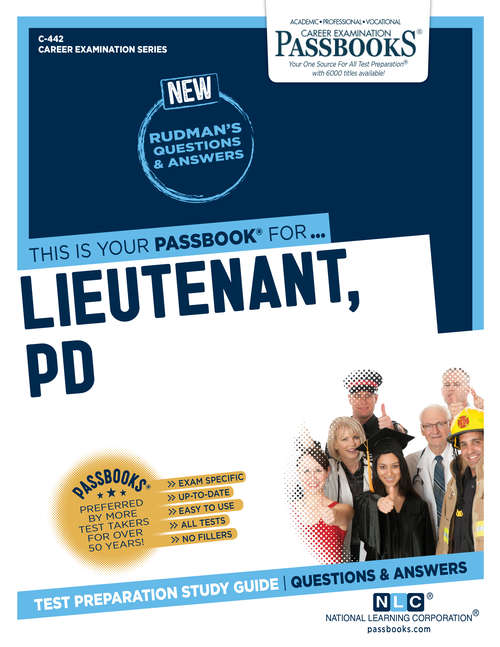 Book cover of Lieutenant Police Department: Passbooks Study Guide (Career Examination Series)