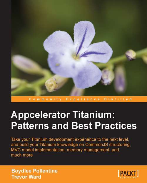Book cover of Appcelerator Titanium: Patterns and Best Practices