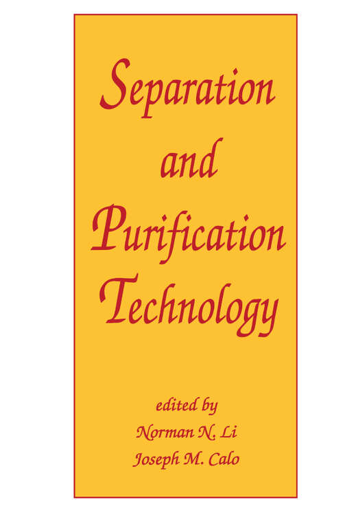 Book cover of Separation and Purification Technology (1)