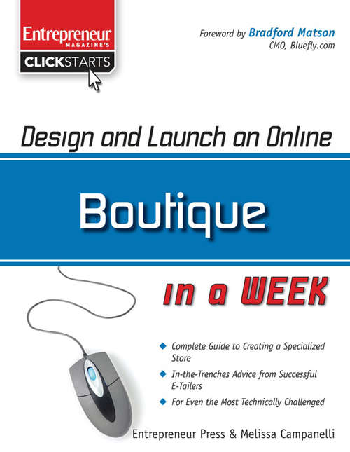 Book cover of Design and Launch an Online Boutique in a Week