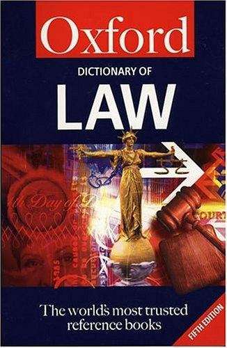 A Dictionary of  Law (5th edition)
