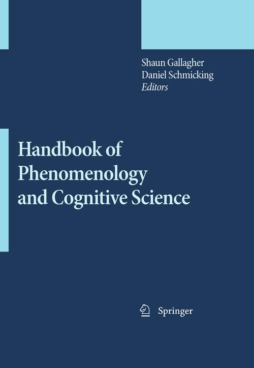 Book cover of Handbook of Phenomenology and Cognitive Science