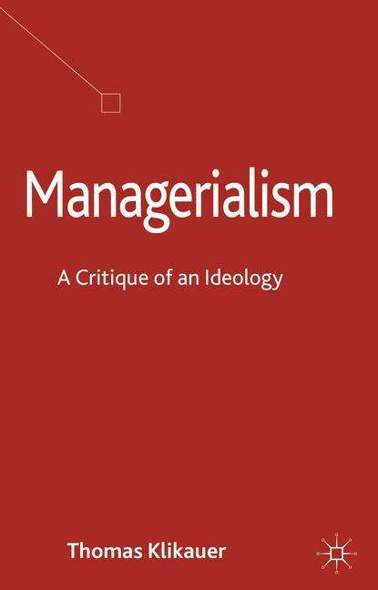 Book cover of Managerialism