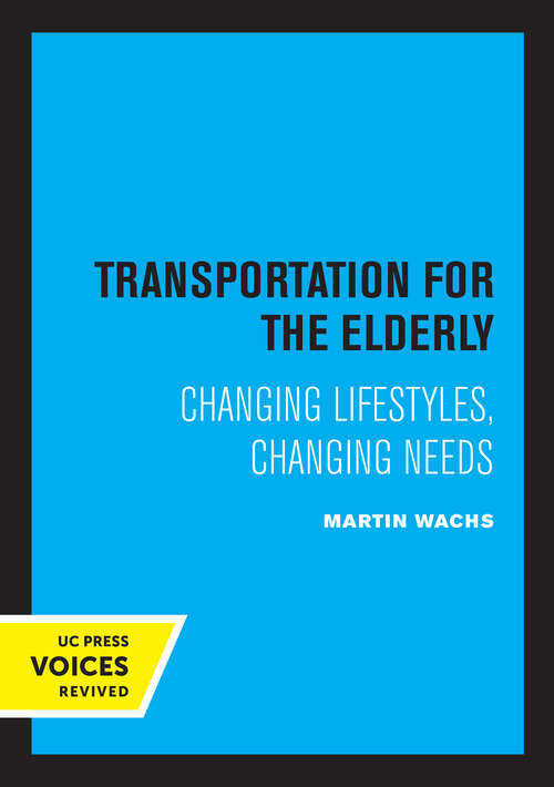 Cover image of Transportation for the Elderly