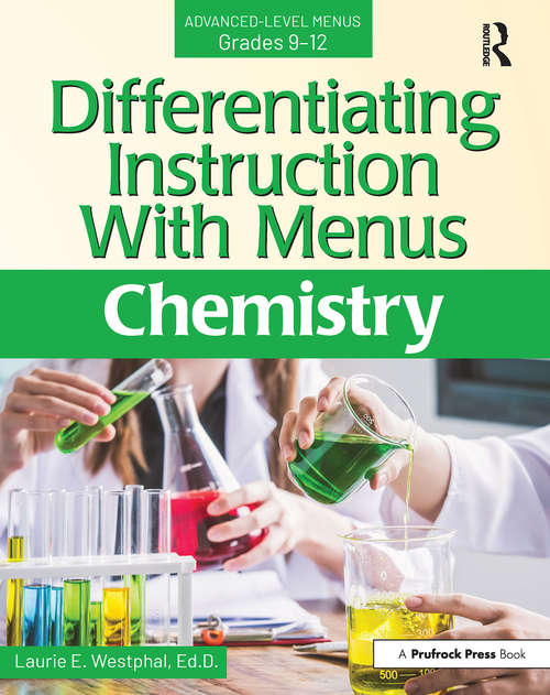 Book cover of Differentiating Instruction With Menus: Chemistry (Grades 9-12)