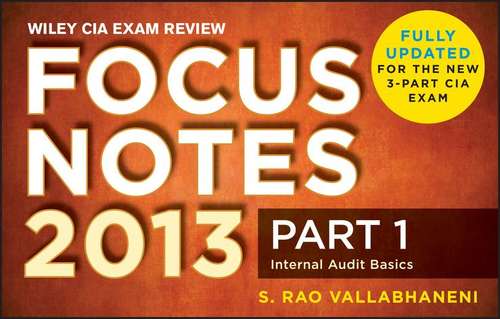 Book cover of Wiley CIA Exam Review 2013 Focus Notes