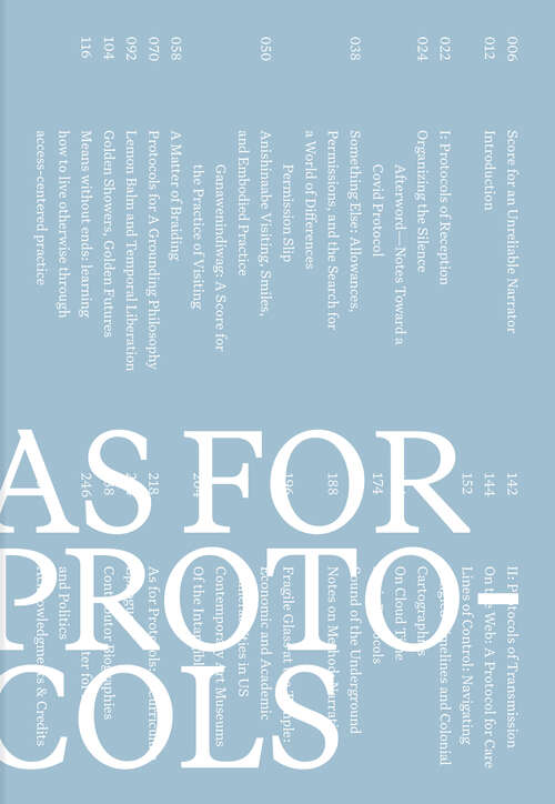 Book cover of As for Protocols