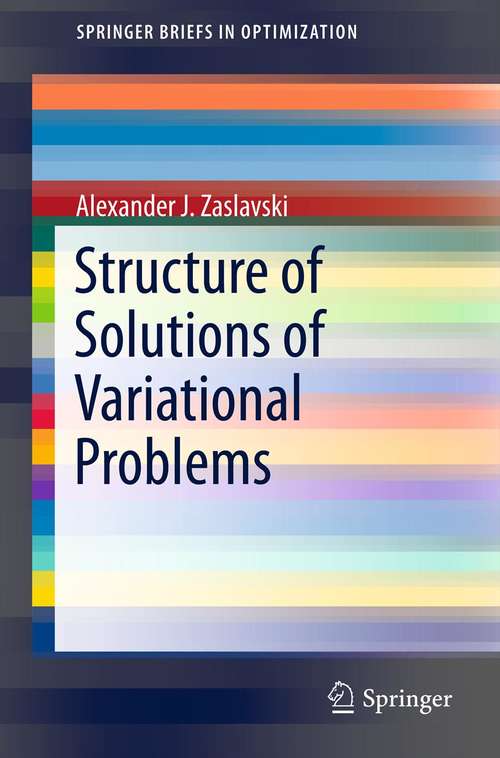Book cover of Structure of Solutions of Variational Problems