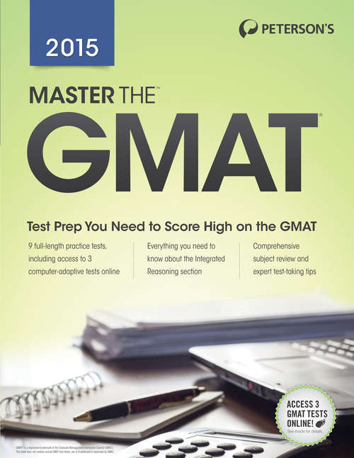 Book cover of Master the GMAT 2015