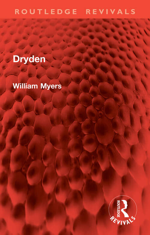 Book cover of Dryden (1) (Routledge Revivals)