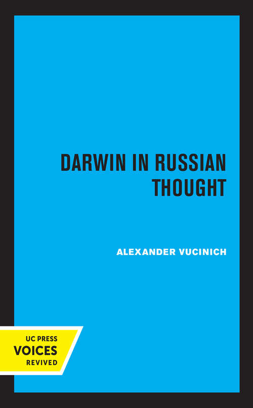 Book cover of Darwin in Russian Thought