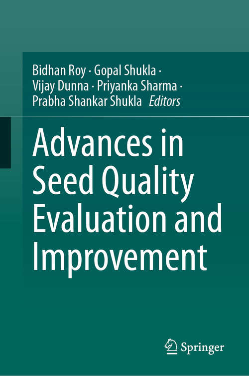 Book cover of Advances in Seed Quality Evaluation and Improvement