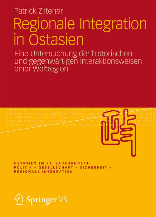 Book cover of Regionale Integration in Ostasien
