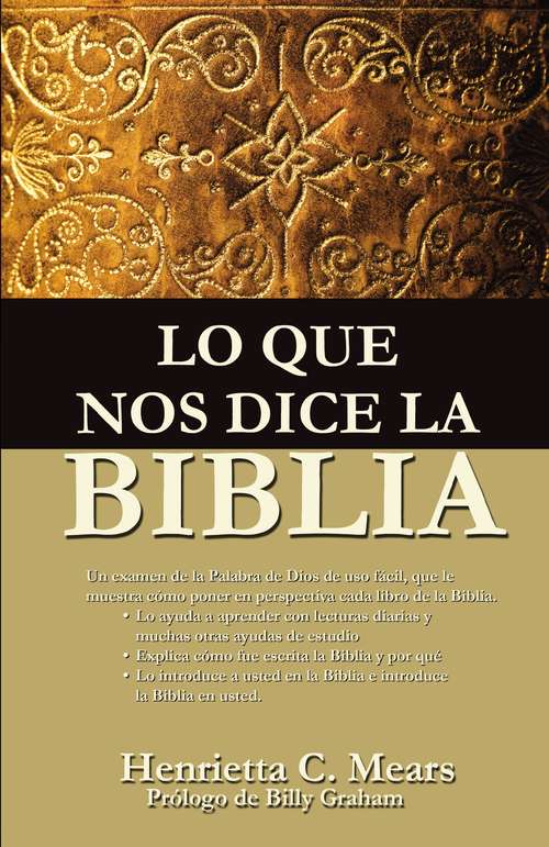 Book cover of Lo que nos dice la Biblia