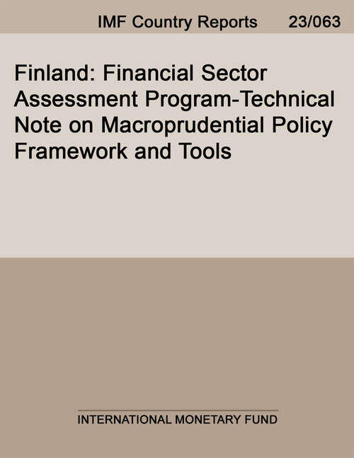 Book cover of Finland: Financial Sector Assessment Program-Technical Note on Macroprudential Policy Framework and Tools