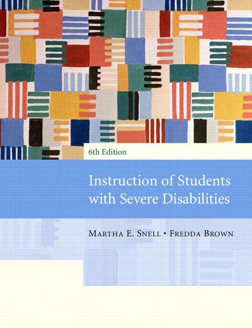 Book cover of Instruction of Students with Severe Disabilities